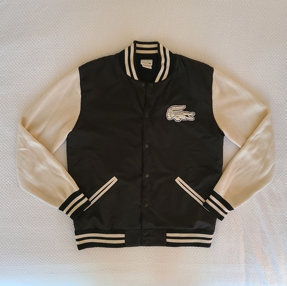 Lacoste Men's Navy Blue/White Nylon Bomber - Picture 3 of 9